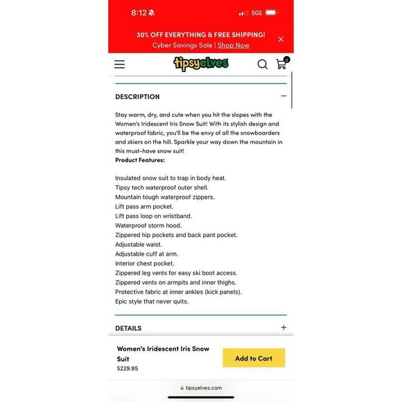 WOMEN'S IRIDESCENT IRIS SNOW SUIT - Picture 8 of 9